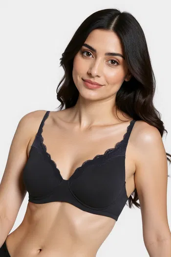 Buy Zivame Padded Non Wired Medium Coverage T-Shirt Bra - Tap shoe
